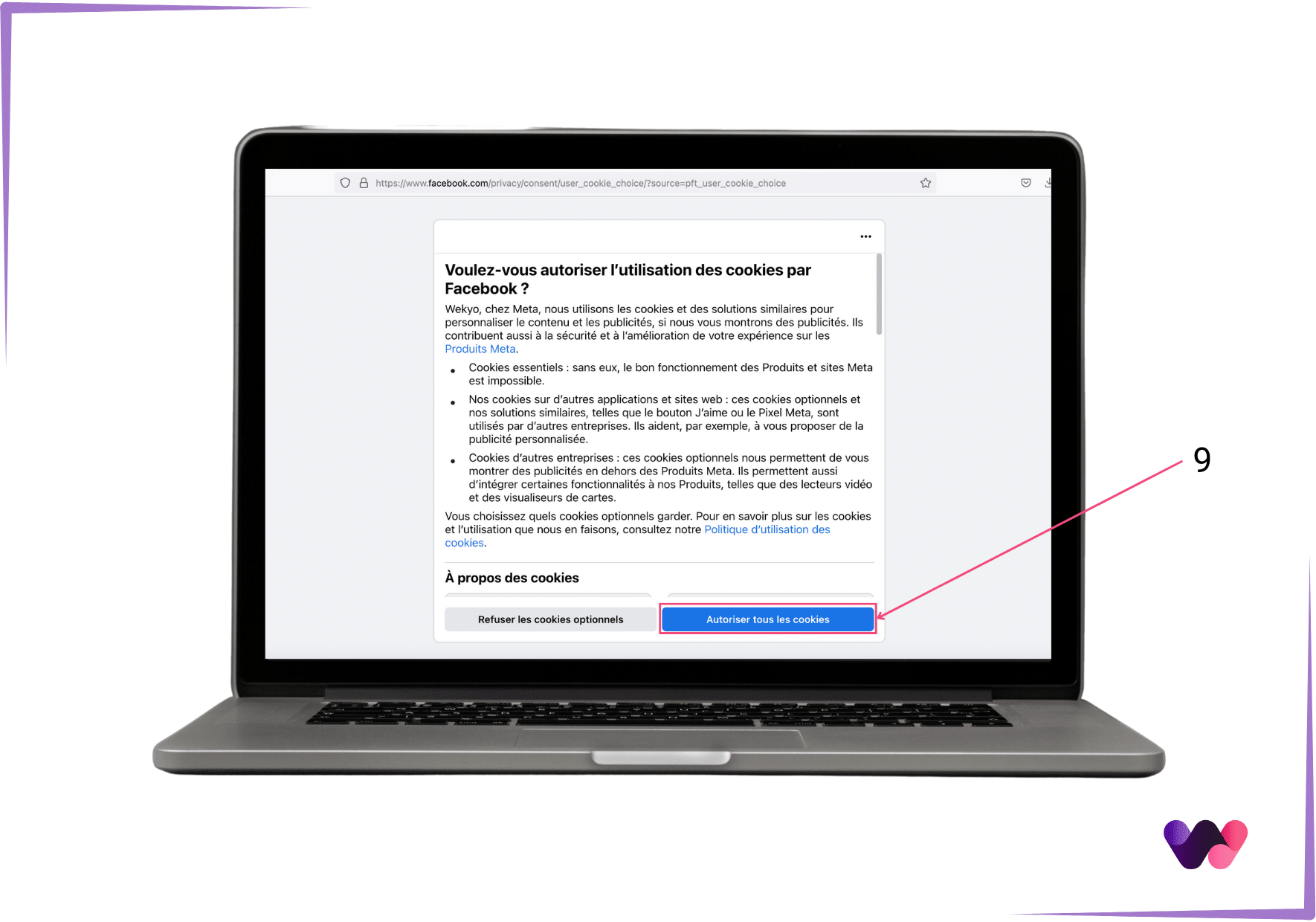 Autoriser utilisation cookies