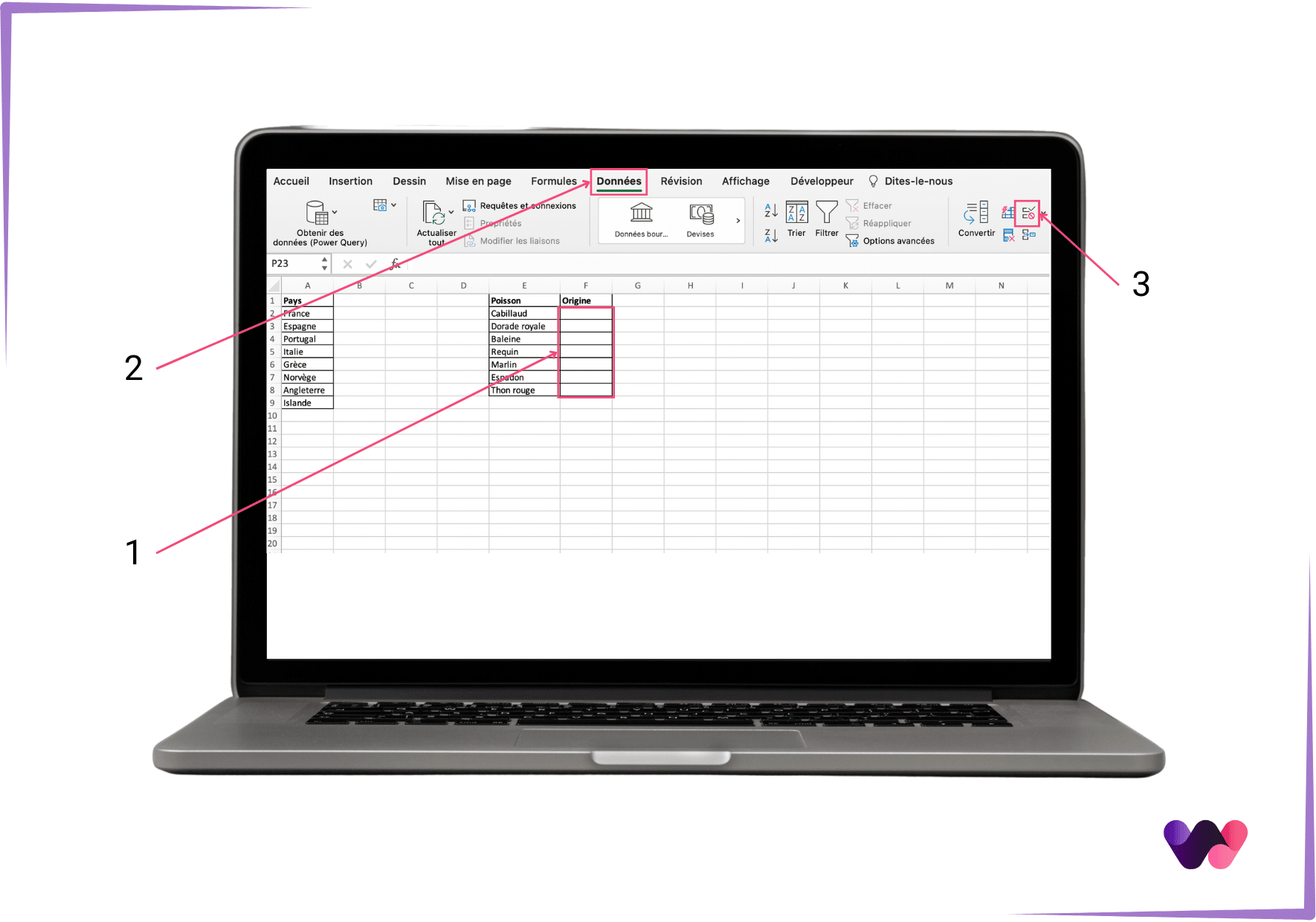 Liste déroulante Excel