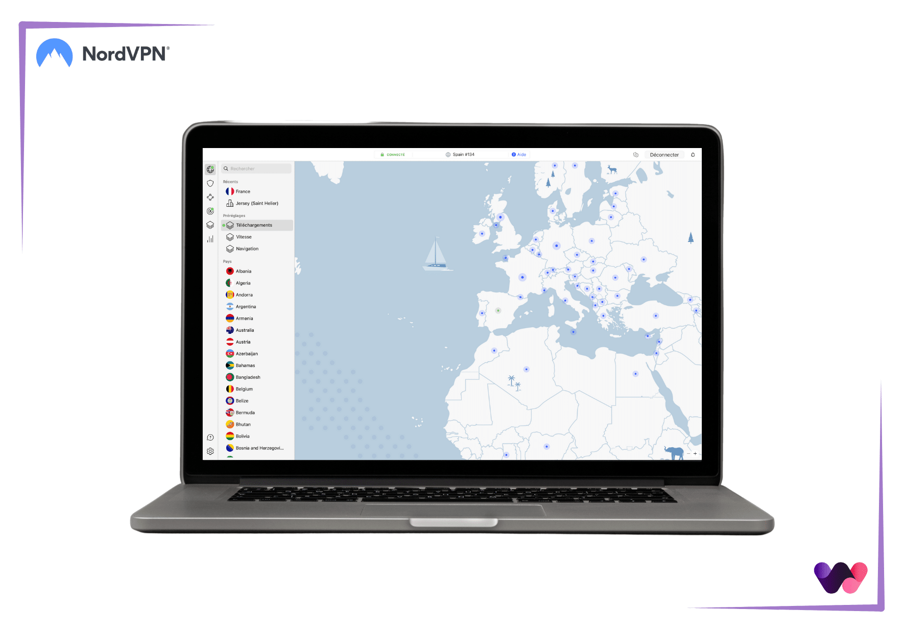 Nord VPN pays