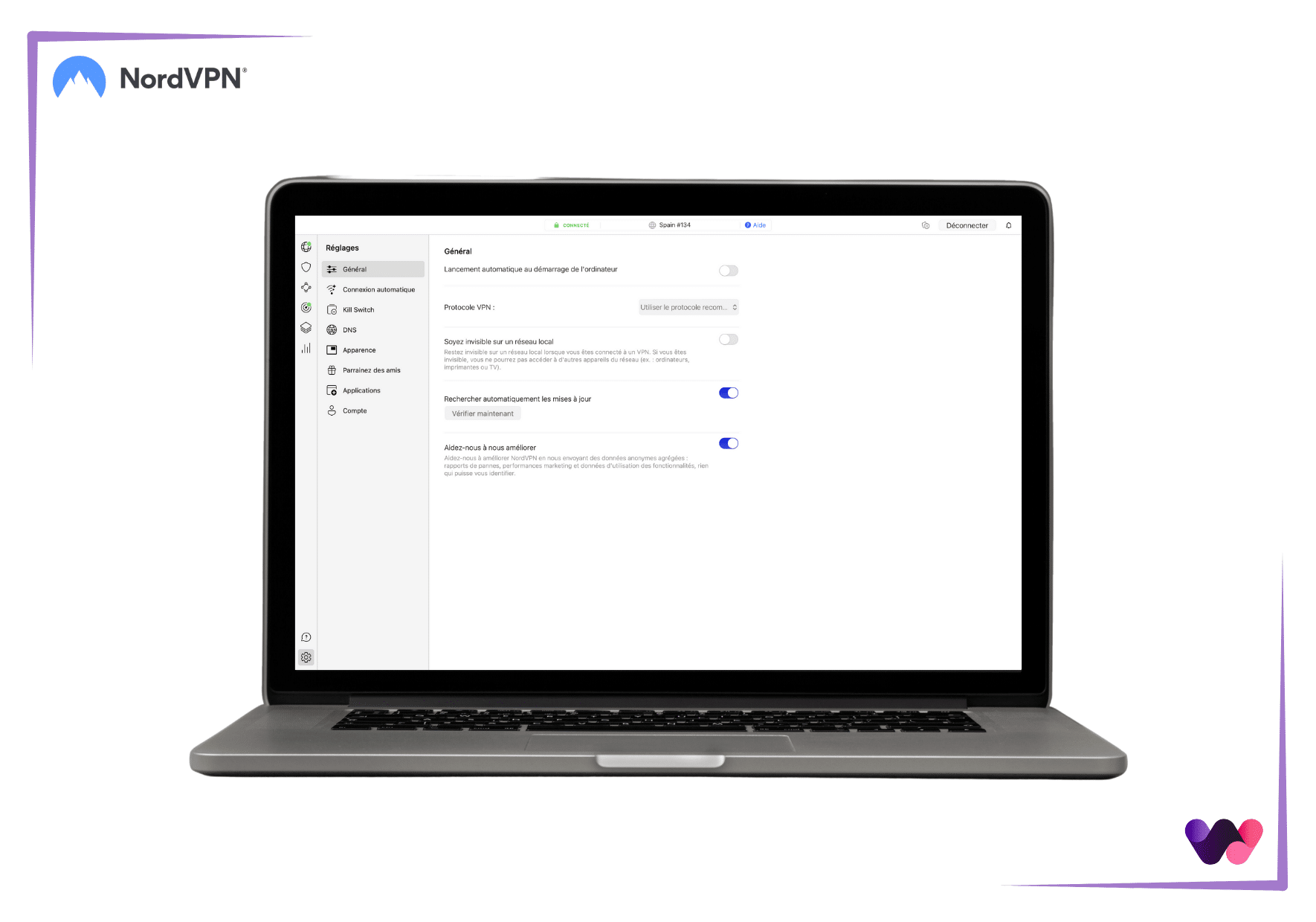 Paramètres Nord VPN