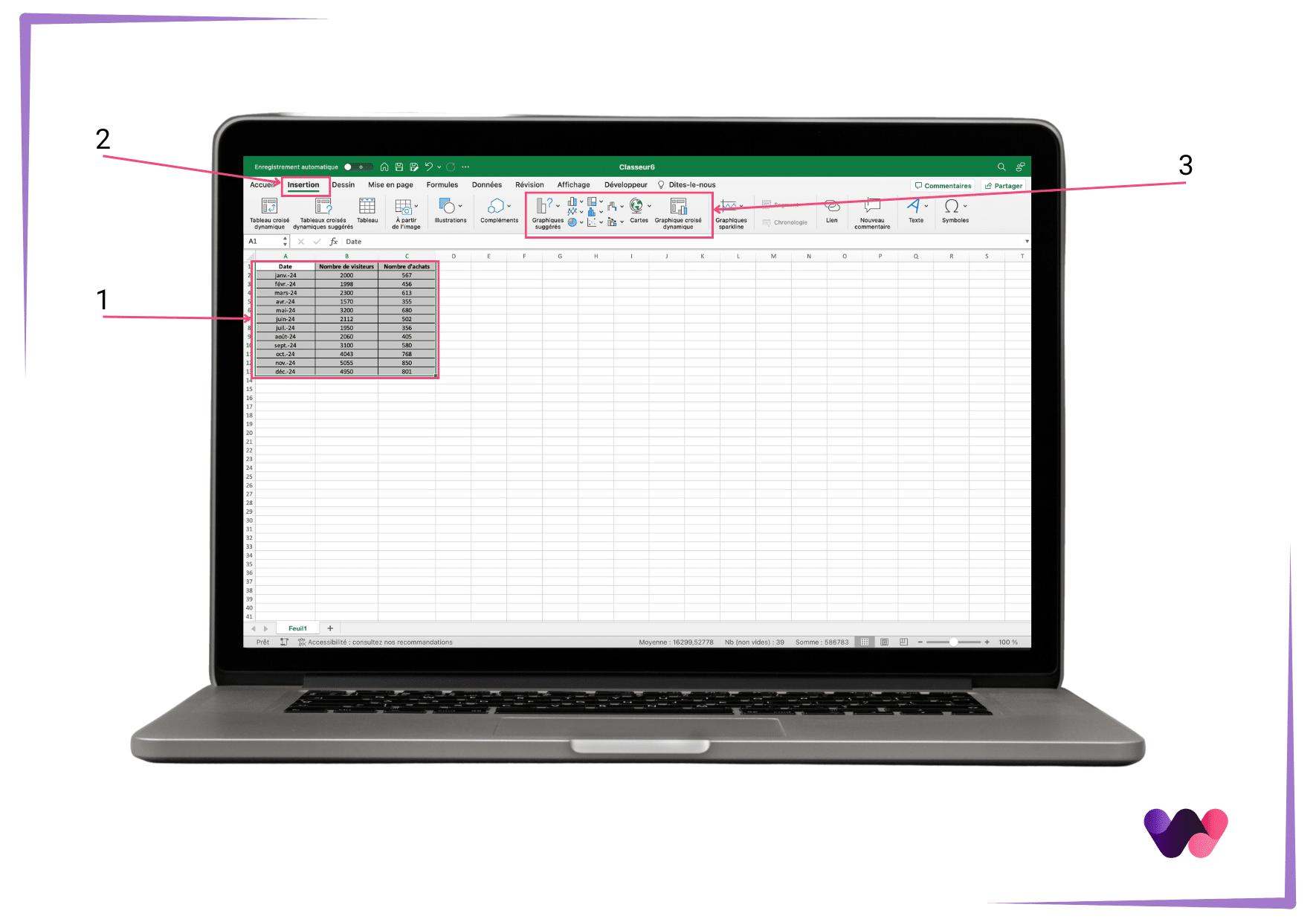Créer graphique Excel