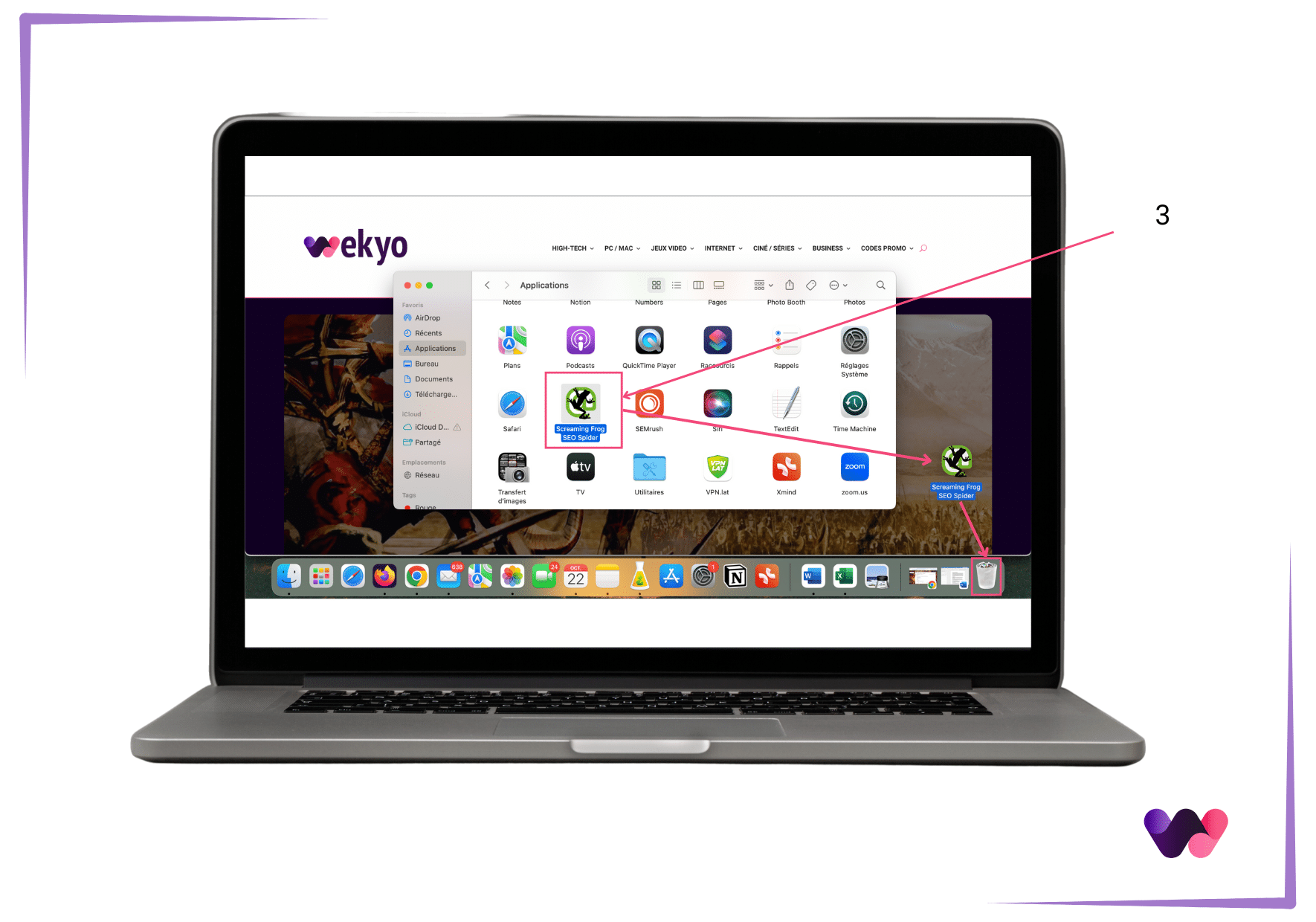 désinstaller une application sur Mac