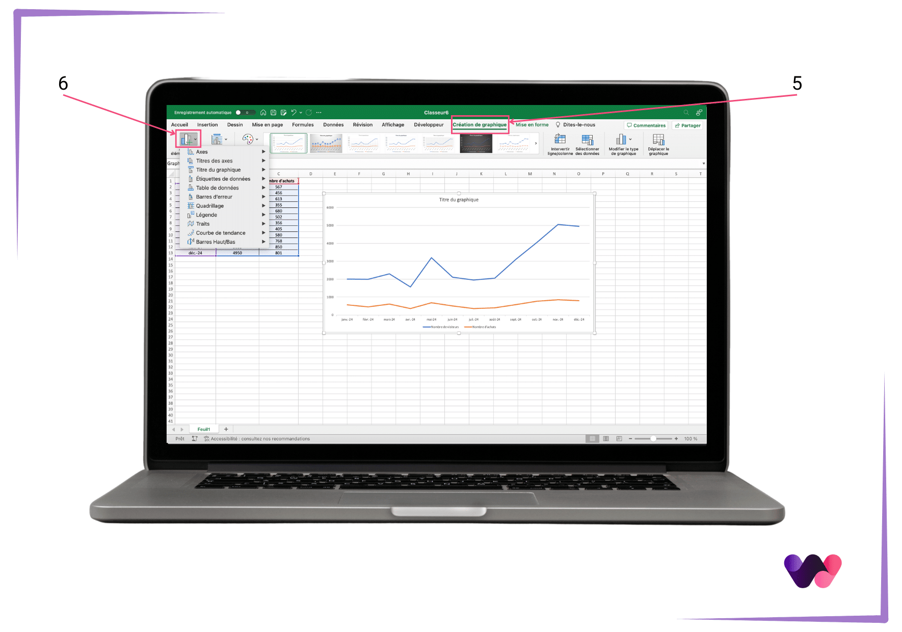 graphique sur Excel