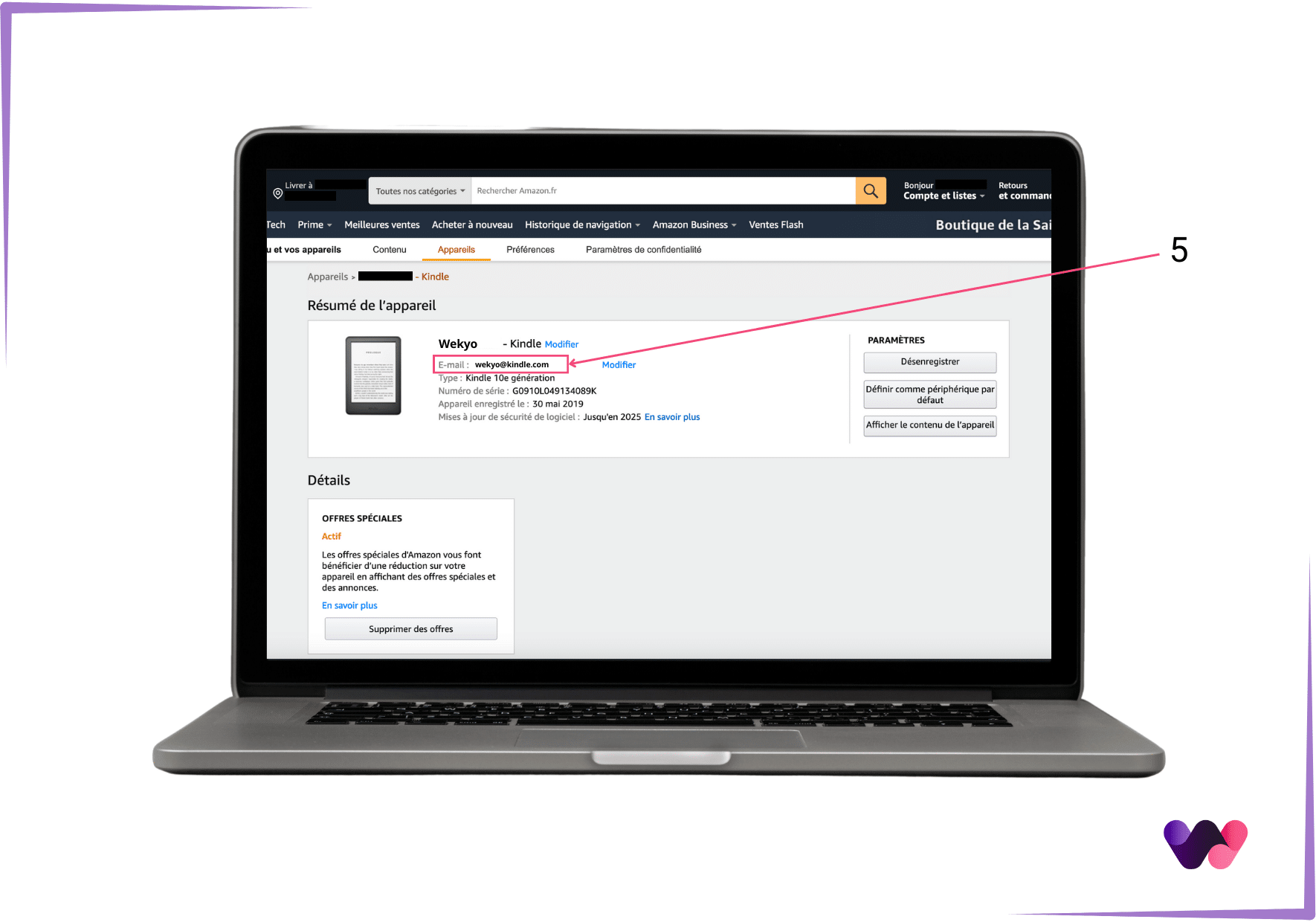 adresse mail Kindle