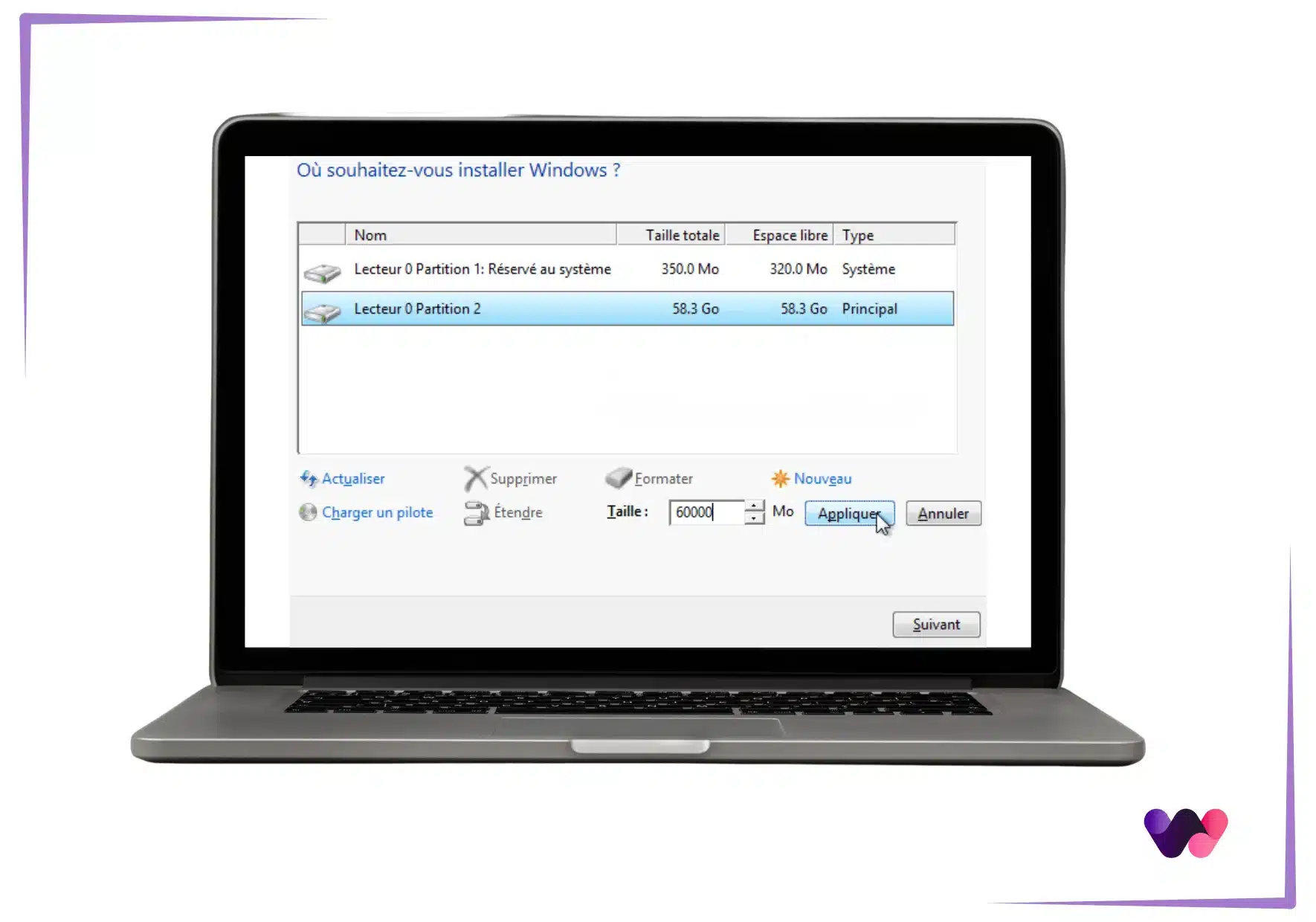 Installation Windows 8