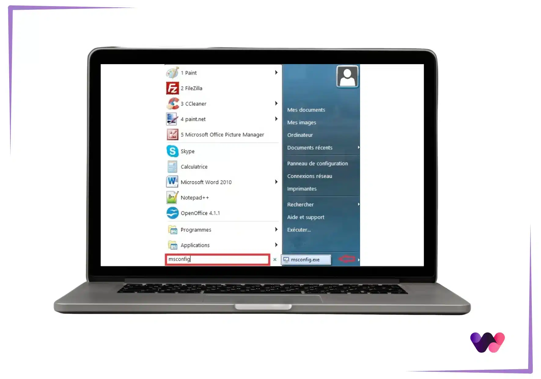 démarrage de windows
