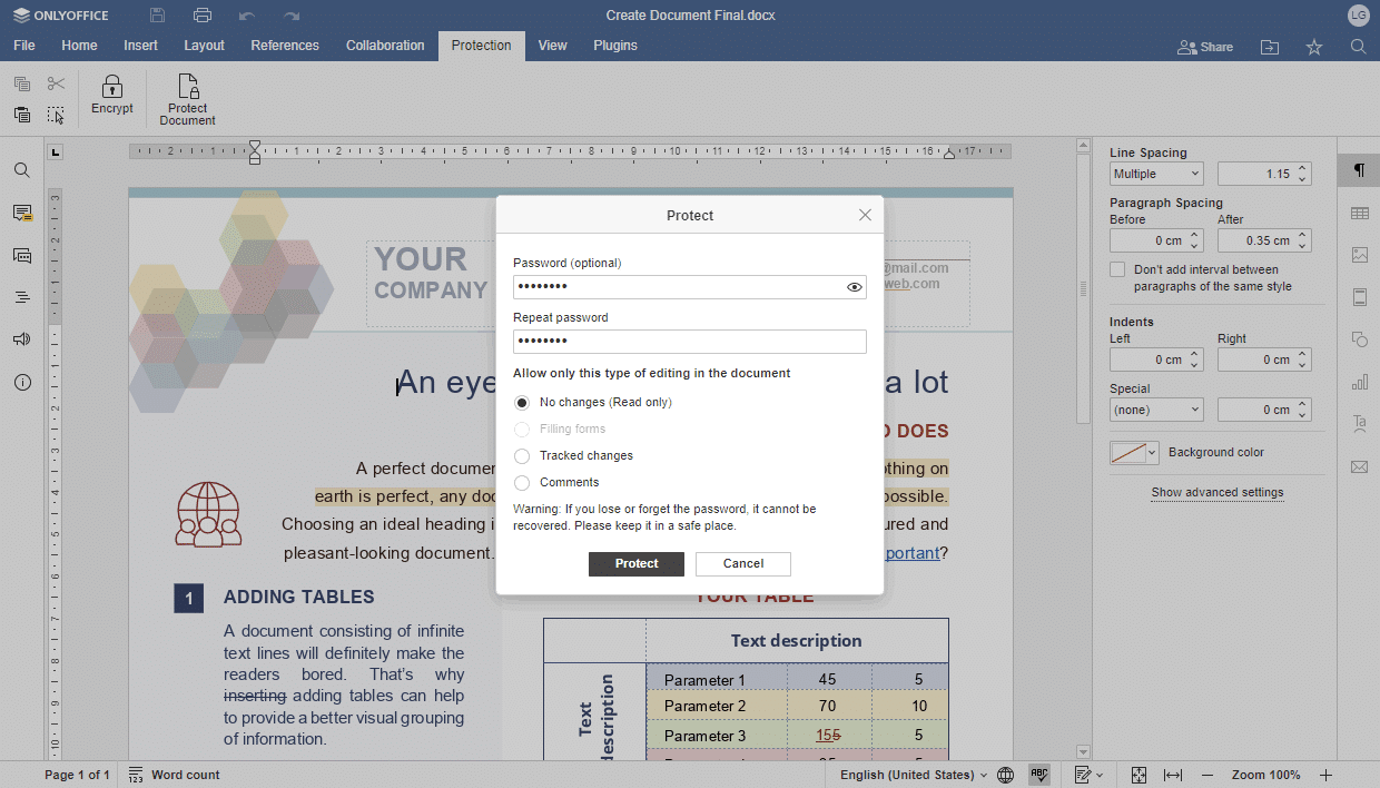Protéger le partage de documents