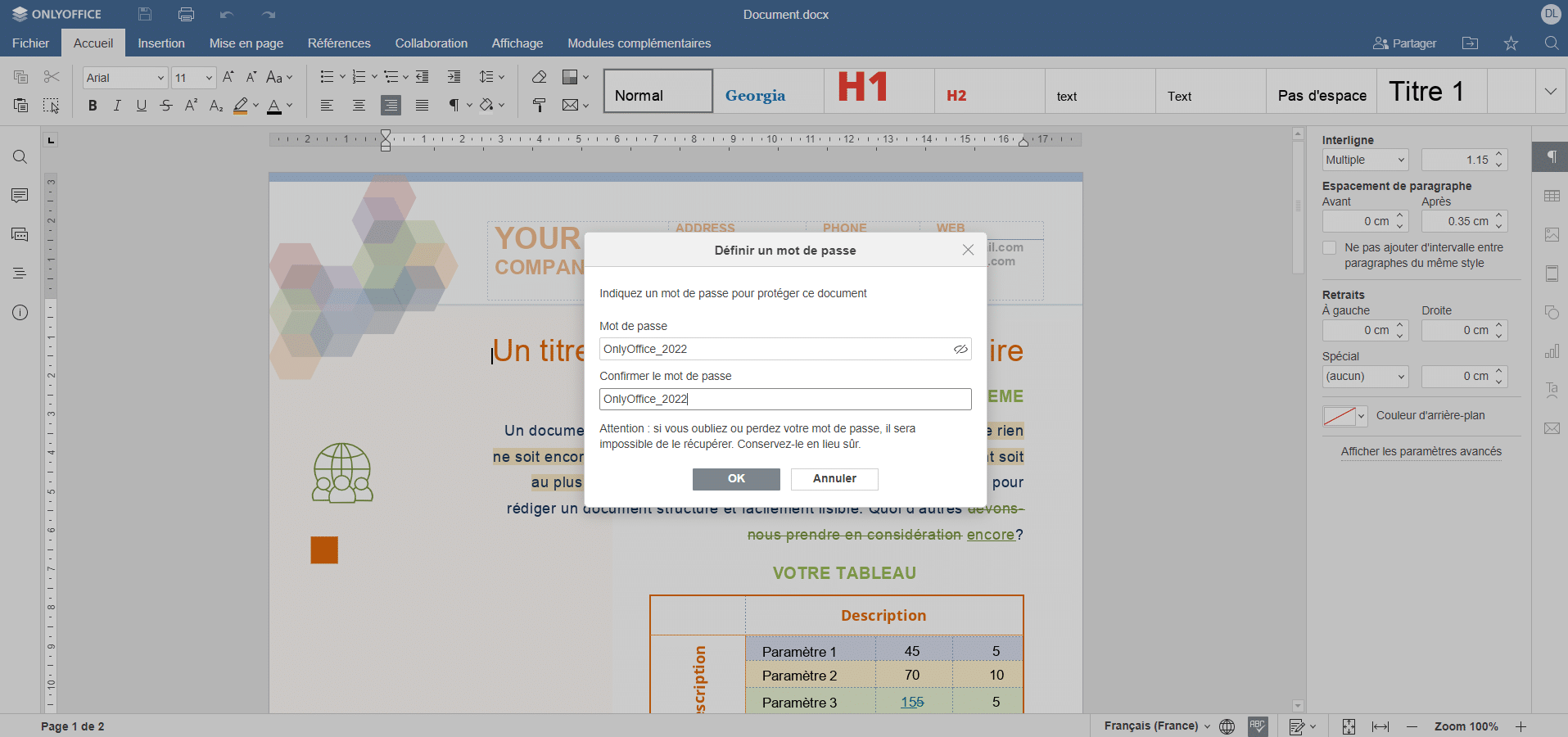 Protéger le partage de documents