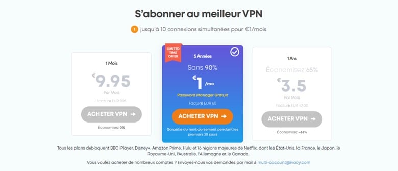 Offre VPN Ivacy Offre VPN Ivacy